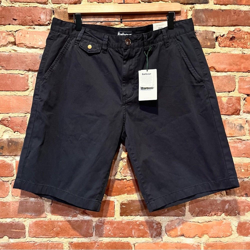 NEW Barbour Neust Twill Short Regular Fit Size 38 Navy